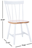 Safavieh Kealey Dining Chair in Natural, White - Set of 2 DCH8503A-SET2