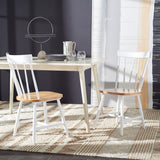 Safavieh Kealey Dining Chair in Natural, White - Set of 2 DCH8503A-SET2