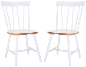 Safavieh Kealey Dining Chair in Natural, White - Set of 2 DCH8503A-SET2