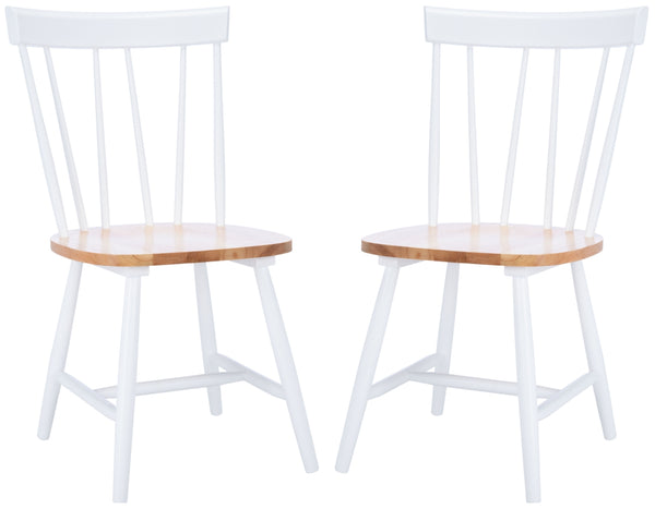 Safavieh Kealey Dining Chair in Natural, White - Set of 2 DCH8503A-SET2