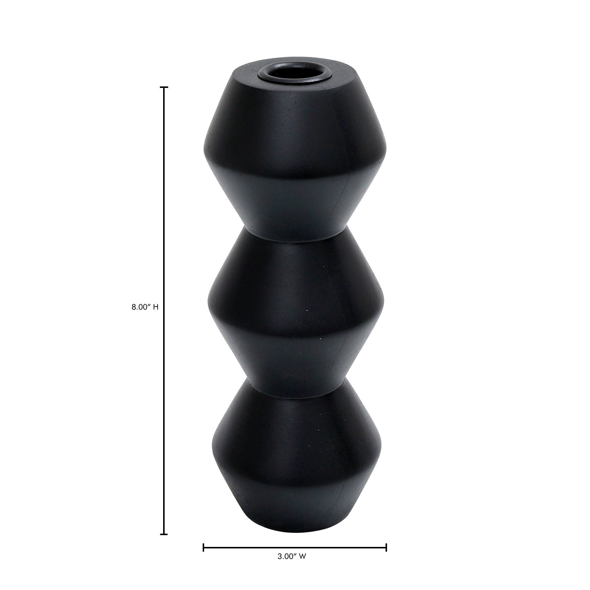 Sequence Large Black Candle Holder