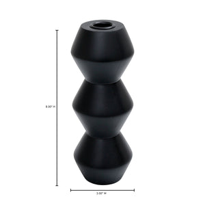 Moe's Home Sequence Wooden Candle Holder Large Black DD-1046-02