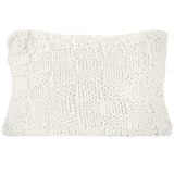 HiEnd Accents Chess Knit Dutch Euro Pillow DE1735-OS-NT Natural Shell - 85% acrylic, 15% wool. Insert - Shell: 100% cotton; Fill: 95% feather, 5% down. 28x38x6