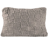 HiEnd Accents Chess Knit Dutch Euro Pillow DE1735-OS-TP Taupe Shell - 85% acrylic, 15% wool. Insert - Shell: 100% cotton; Fill: 95% feather, 5% down. 28x38x6