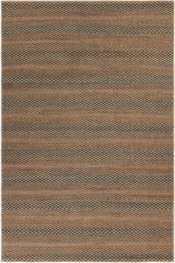 Chandra Rugs Deana 80% Jute + 20% Cotton Hand-Woven Contemporary Rug Green/Natural 7'9 x 10'6
