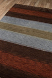 Momeni Desert Gabbeh DG-02 Hand Knotted Contemporary Striped Indoor Area Rug Multi 9'6" x 13'6" DEGABDG-02MTI96D6