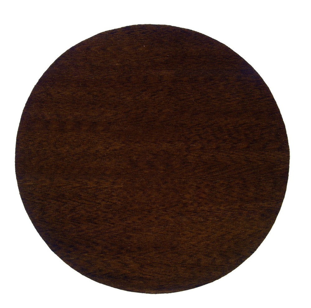 Momeni Desert Gabbeh DG-06 Hand Knotted Contemporary Solid Indoor Area Rug Brown 8' x 8' Round DEGABDG-06BRN800R
