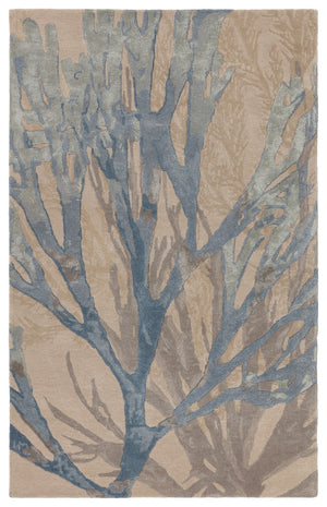 Jaipur Living Delray Atoll DEL01 Hand Tufted 60% Viscose 40% Wool Animal Area Rug Blue 60% Viscose 40% Wool RUG156141