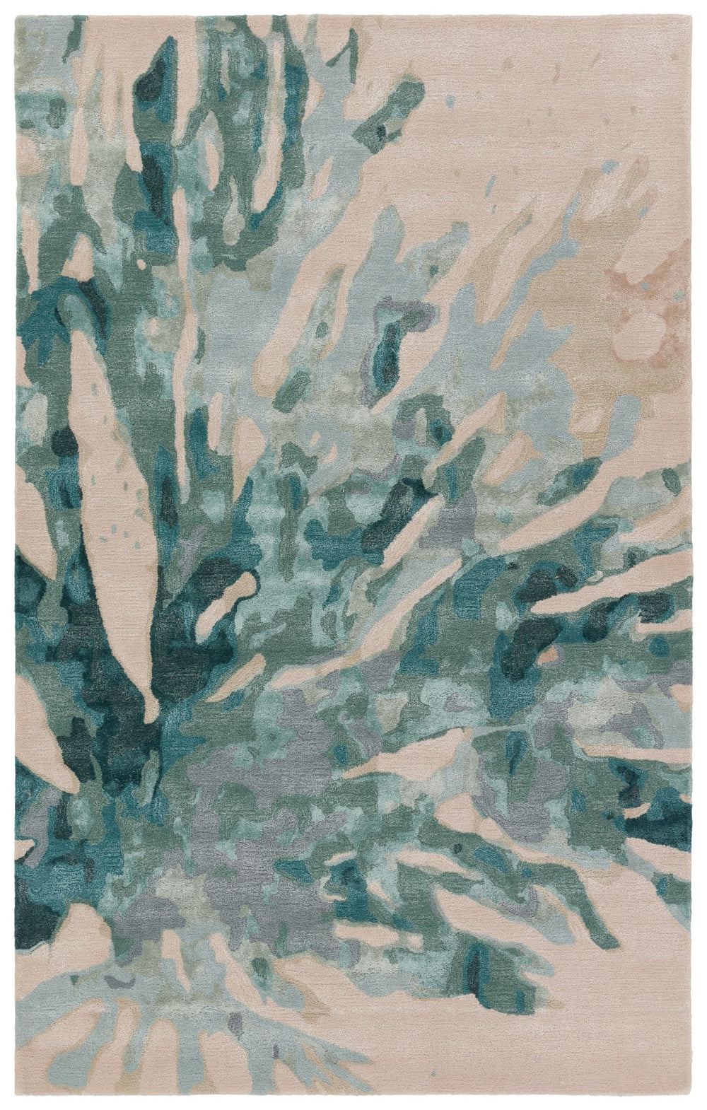 Jaipur Living Delray Atoll DEL02 Hand Tufted 60% Viscose 40% Wool Animal Area Rug Teal 60% Viscose 40% Wool RUG156145