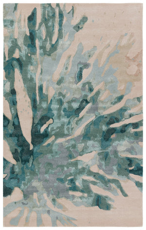 Jaipur Living Delray Atoll DEL02 Hand Tufted 60% Viscose 40% Wool Animal Area Rug Teal 60% Viscose 40% Wool RUG156145