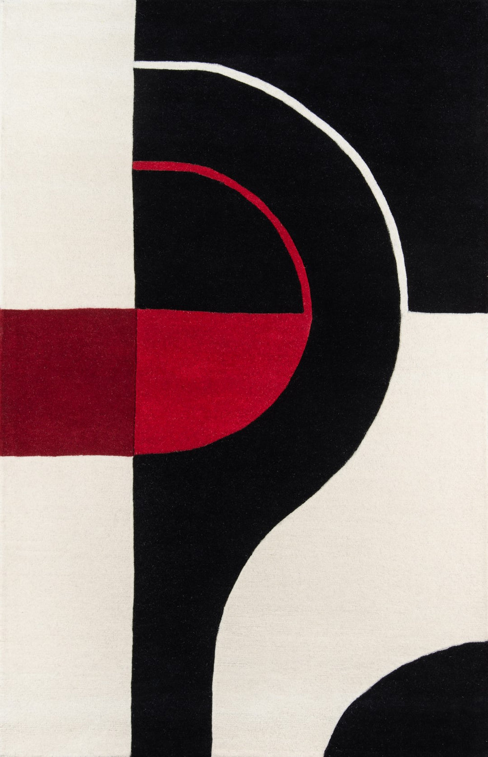 Momeni Delhi DL-22 Hand Tufted Contemporary Geometric Indoor Area Rug Black 8' x 10' DELHIDL-22BLK80A0