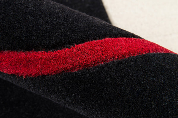 Momeni Delhi DL-22 Hand Tufted Contemporary Geometric Indoor Area Rug Black 8' x 10' DELHIDL-22BLK80A0