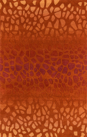 Momeni Delhi DL-33 Hand Tufted Contemporary Animal Print Indoor Area Rug Paprika 8' x 10' DELHIDL-33PAP80A0