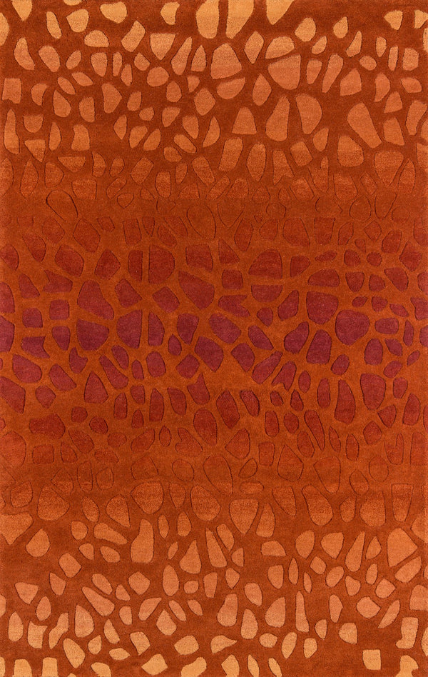 Momeni Delhi DL-33 Hand Tufted Contemporary Animal Print Indoor Area Rug Paprika 8' x 10' DELHIDL-33PAP80A0