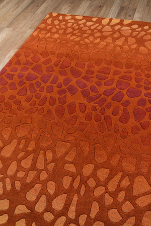 Momeni Delhi DL-33 Hand Tufted Contemporary Animal Print Indoor Area Rug Paprika 8' x 10' DELHIDL-33PAP80A0