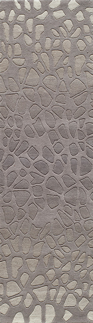 Momeni Delhi DL-33 Hand Tufted Contemporary Animal Print Indoor Area Rug Silver 8' x 10' DELHIDL-33SVL80A0