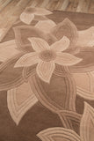 Momeni Delhi DL-40 Hand Tufted Transitional Floral Indoor Area Rug Mocha 8' x 10' DELHIDL-40MOC80A0