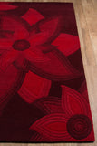 Momeni Delhi DL-40 Hand Tufted Transitional Floral Indoor Area Rug Red 8' x 10' DELHIDL-40RED80A0