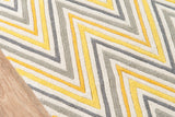 Momeni Delhi DL-48 Hand Tufted Contemporary Striped Indoor Area Rug Yellow 8' x 10' DELHIDL-48YEL80A0