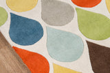 Momeni Delhi DL-54 Hand Tufted Contemporary Geometric Indoor Area Rug Multi 8' x 10' DELHIDL-54MTI80A0