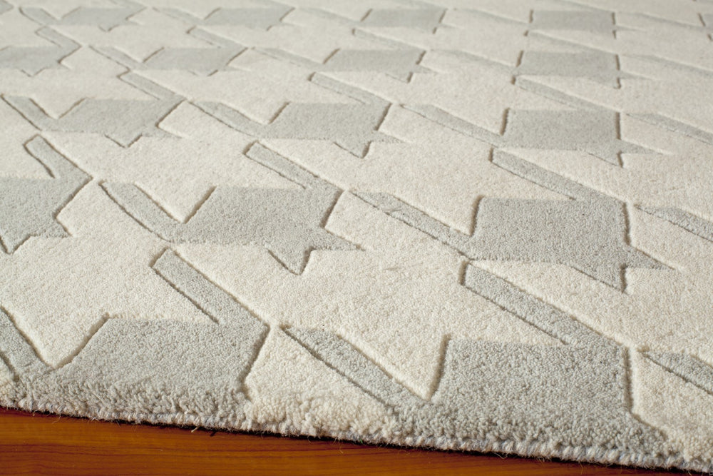 Momeni Delhi DL-55 Hand Tufted Contemporary Geometric Indoor Area Rug Grey 8' x 10' DELHIDL-55GRY80A0