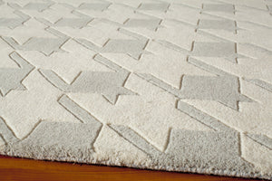 Momeni Delhi DL-55 Hand Tufted Contemporary Geometric Indoor Area Rug Grey 8' x 10' DELHIDL-55GRY80A0