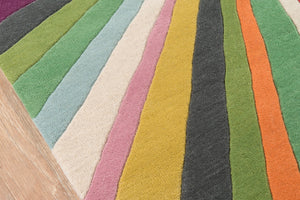 Momeni Delhi DL-62 Hand Tufted Contemporary Striped Indoor Area Rug Multi 8' x 10' DELHIDL-62MTI80A0