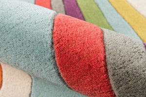 Momeni Delhi DL-62 Hand Tufted Contemporary Striped Indoor Area Rug Multi 8' x 10' DELHIDL-62MTI80A0