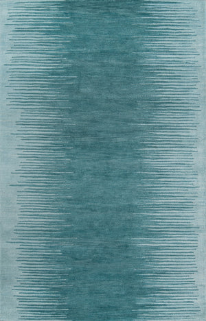 Momeni Delhi DL-63 Hand Tufted Contemporary Striped Indoor Area Rug Aqua 8' x 10' DELHIDL-63AQA80A0