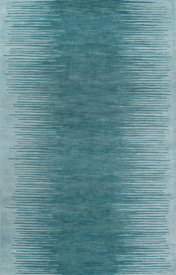 Momeni Delhi DL-63 Hand Tufted Contemporary Striped Indoor Area Rug Aqua 8' x 10' DELHIDL-63AQA80A0