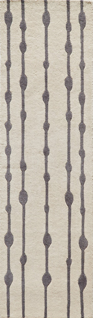 Momeni Delhi DL-64 Hand Tufted Contemporary Geometric Indoor Area Rug Grey 8' x 10' DELHIDL-64GRY80A0