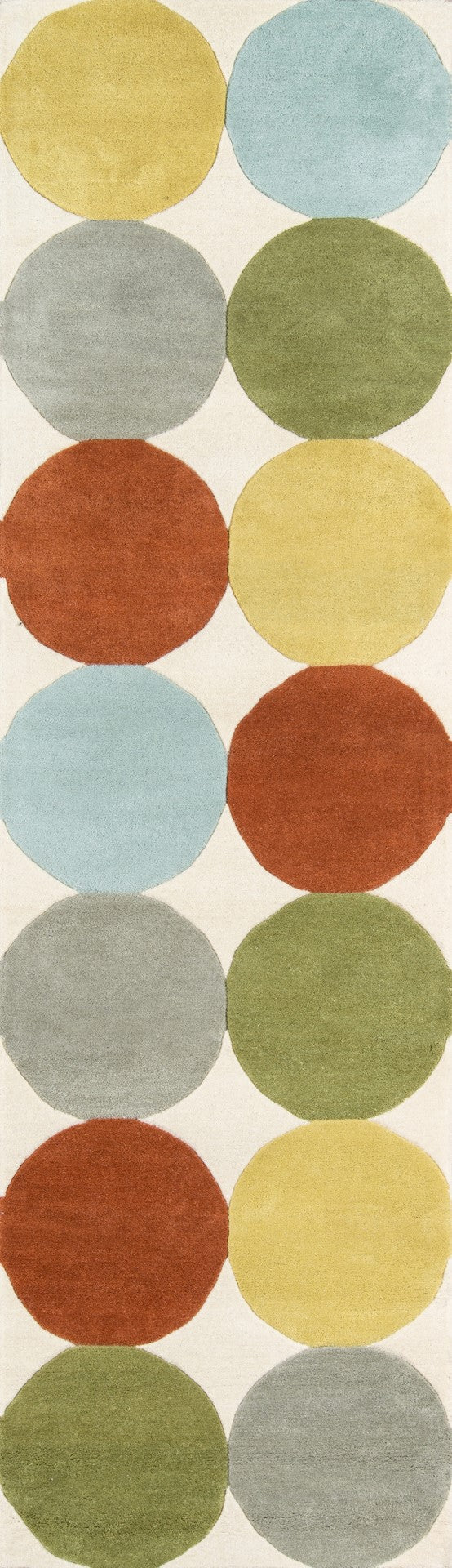 Momeni Novogratz Delmar DEL-1 Hand Tufted Modern Dots Indoor Area Rug Multi 9' x 12' DELMADEL-1MTI90C0