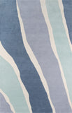Momeni Novogratz Delmar DEL-4 Hand Tufted Contemporary Wave Indoor Area Rug Blue 9' x 12' DELMADEL-4BLU90C0