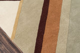 Momeni Novogratz Delmar DEL-5 Hand Tufted Contemporary Striped Indoor Area Rug Brown 9' x 12' DELMADEL-5BRN90C0
