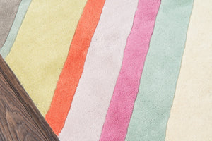 Momeni Novogratz Delmar DEL-5 Hand Tufted Contemporary Striped Indoor Area Rug Grey 9' x 12' DELMADEL-5GRY90C0