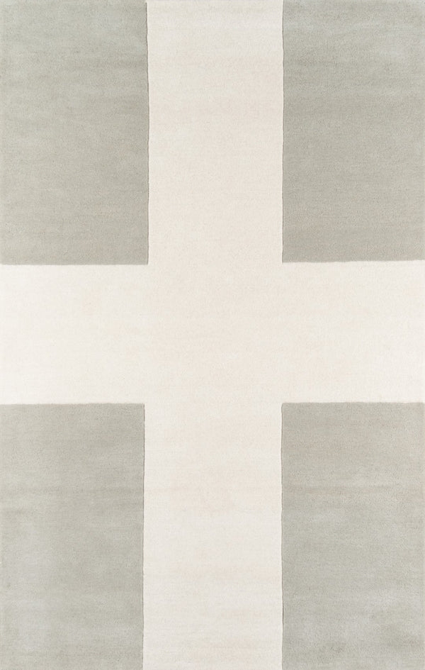 Momeni Novogratz Delmar DEL-7 Hand Tufted Contemporary Cross Indoor Area Rug Grey 9' x 12' DELMADEL-7GRY90C0