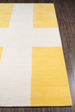 Momeni Novogratz Delmar DEL-7 Hand Tufted Contemporary Cross Indoor Area Rug Yellow 9' x 12' DELMADEL-7YEL90C0