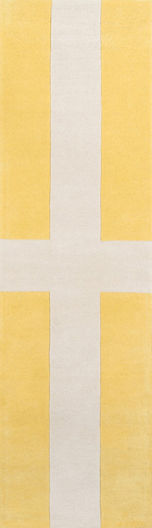 Momeni Novogratz Delmar DEL-7 Hand Tufted Contemporary Cross Indoor Area Rug Yellow 9' x 12' DELMADEL-7YEL90C0
