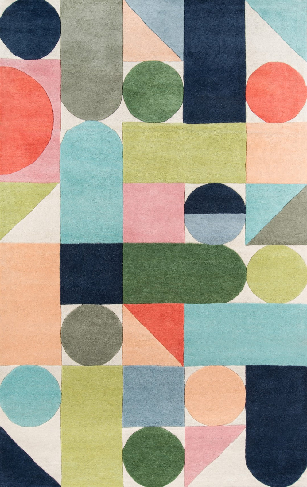Momeni Novogratz Delmar DEL-8 Hand Tufted Modern Geometric Indoor Area Rug Multi 9' x 12' DELMADEL-8MTI90C0