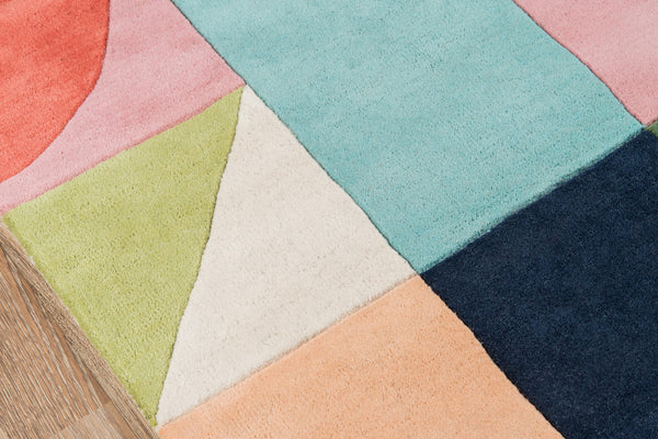 Momeni Novogratz Delmar DEL-8 Hand Tufted Modern Geometric Indoor Area Rug Multi 9' x 12' DELMADEL-8MTI90C0