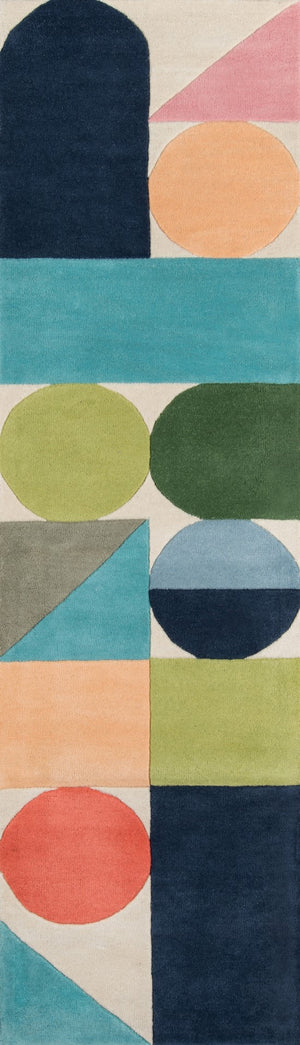 Momeni Novogratz Delmar DEL-8 Hand Tufted Modern Geometric Indoor Area Rug Multi 9' x 12' DELMADEL-8MTI90C0