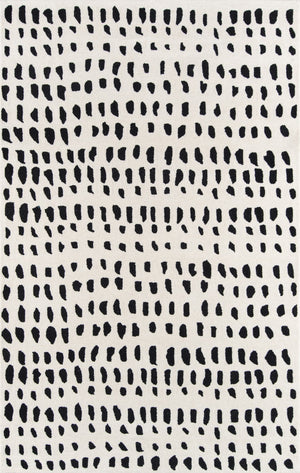 Momeni Novogratz Delmar DEL11 Hand Tufted Contemporary Geometric Indoor Area Rug Ivory 9' x 12' DELMADEL11IVY90C0