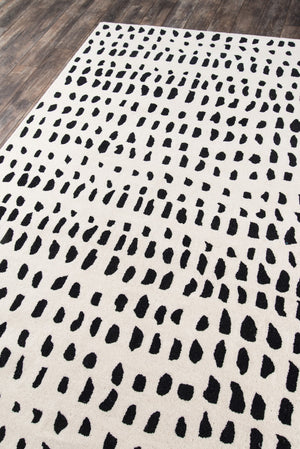 Momeni Novogratz Delmar DEL11 Hand Tufted Contemporary Geometric Indoor Area Rug Ivory 9' x 12' DELMADEL11IVY90C0