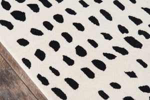 Momeni Novogratz Delmar DEL11 Hand Tufted Contemporary Geometric Indoor Area Rug Ivory 9' x 12' DELMADEL11IVY90C0