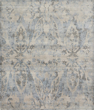 Loloi Delphi DL-04 50% Handspun Viscose from Bamboo, 32% Viscose, 18% Wool Hand Knotted Contemporary Rug DELPDL-04GYLB96D6