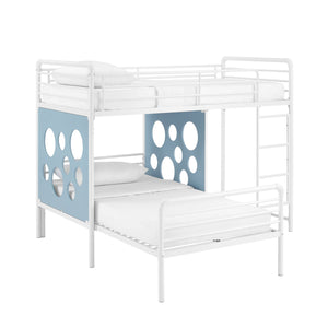 Walker Edison Devan Modern/Contemporary 60" L-Shape Bunk Bed with Cut Out Panels DEVK3HLBP