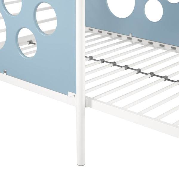 Walker Edison Devan Modern/Contemporary 60" L-Shape Bunk Bed with Cut Out Panels DEVK3HLBP