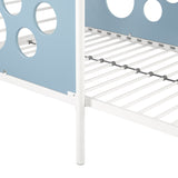 Walker Edison Devan Modern/Contemporary 60" L-Shape Bunk Bed with Cut Out Panels DEVK3HLBP