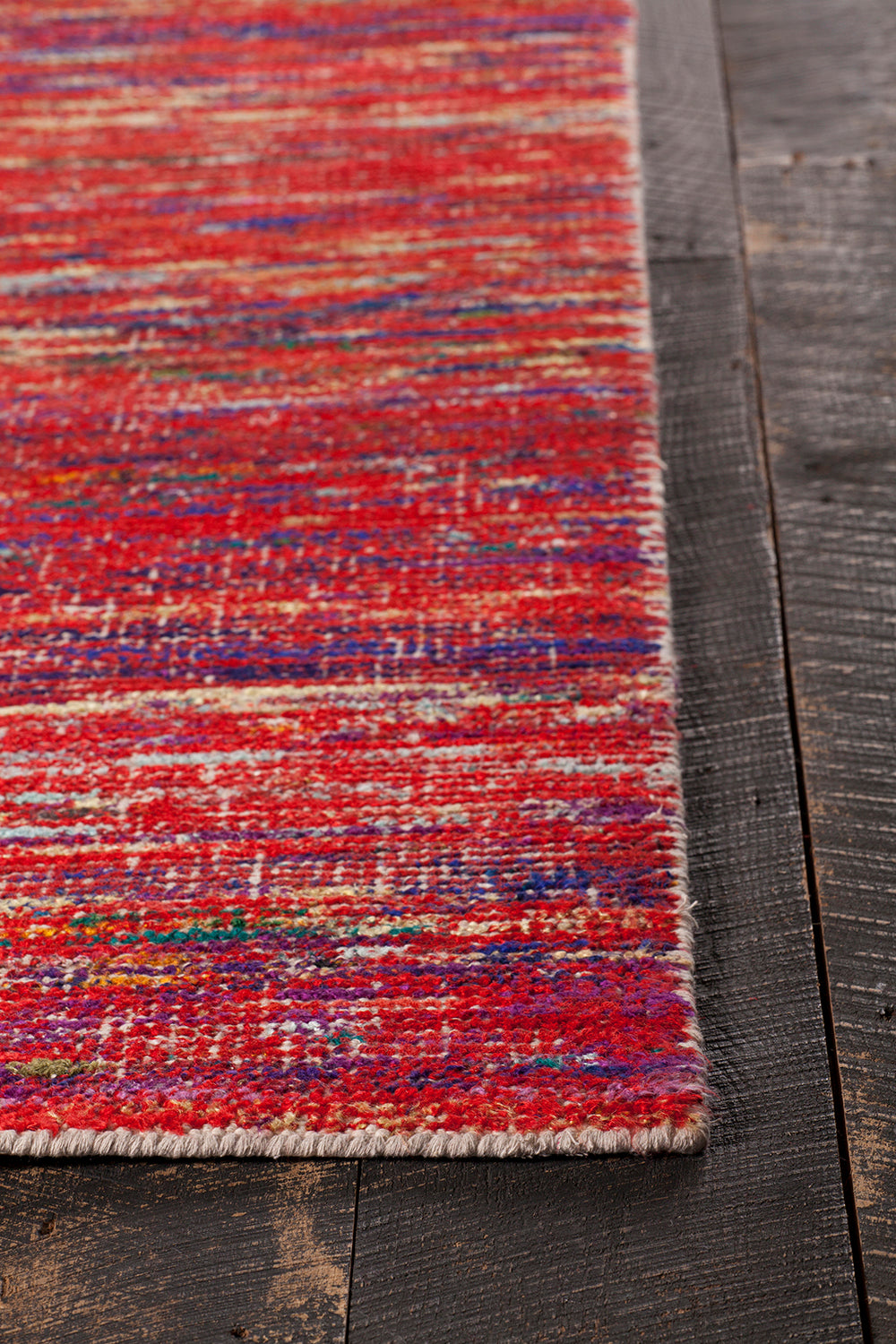 Chandra Rugs Dexia 80% Polyester + 20% Cotton Hand-Woven Contemporary Rug Red Multi 7'9 x 10'6