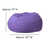 English Elm EE1751 Contemporary Large Bean Bag Purple EEV-13318
